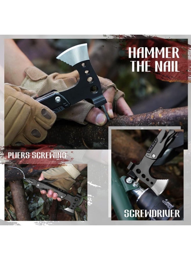 فأس ومطرقة وأداة متعددة الاستخدامات للتخييم والصيد، فكرة هدية مميزة للصيادين والأجداد. - Image 2